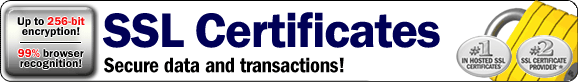 SSL Certificates secure data and transactions.